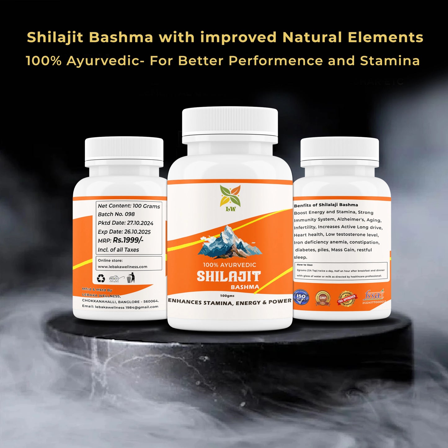 LEBAKAWELLNESS™ 100% PURE SHILAJIT BHASMA